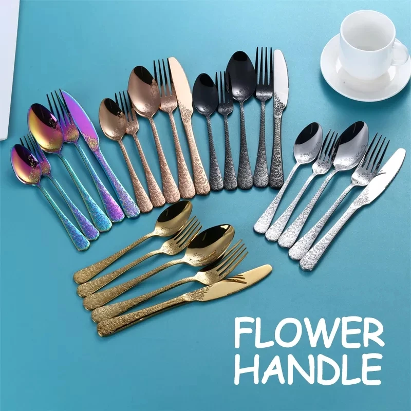 Stainless Steel Golden Tableware 2